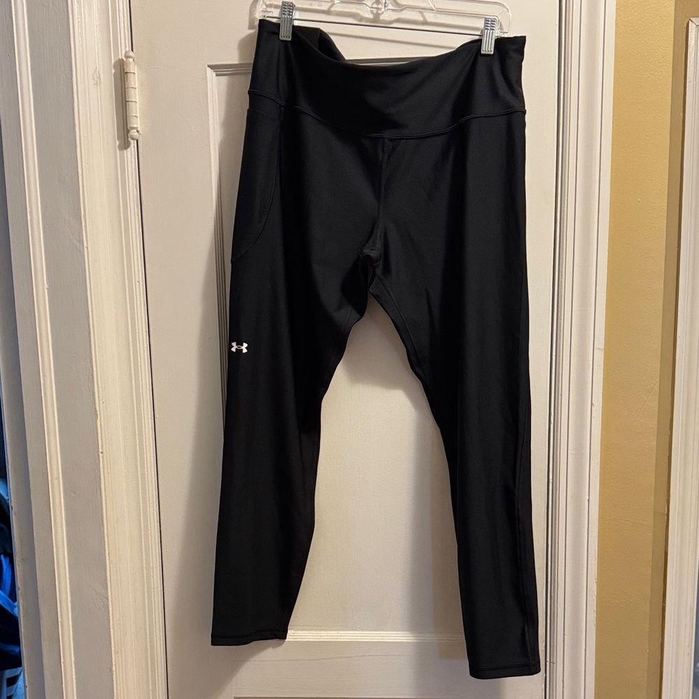 Under Armour Black Performance Leggings with Small Logo